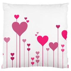 Heart Rosa Love Valentine Pink Standard Flano Cushion Case (two Sides)