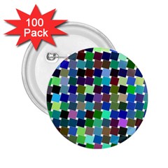 Geometric Background Colorful 2 25  Buttons (100 Pack)  by HermanTelo