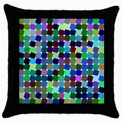 Geometric Background Colorful Throw Pillow Case (black) by HermanTelo