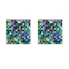 Geometric Background Colorful Cufflinks (square)