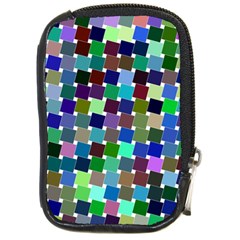 Geometric Background Colorful Compact Camera Leather Case