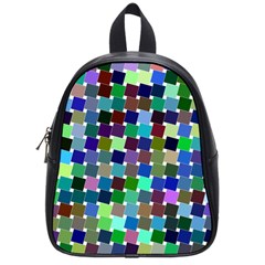 Geometric Background Colorful School Bag (small)