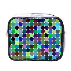 Geometric Background Colorful Mini Toiletries Bag (one Side)