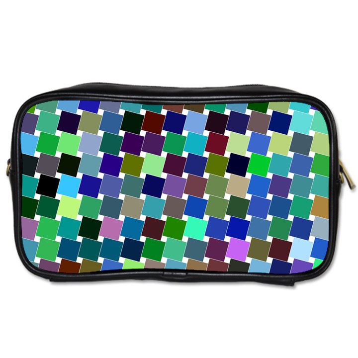 Geometric Background Colorful Toiletries Bag (One Side)