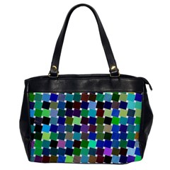 Geometric Background Colorful Oversize Office Handbag