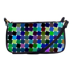 Geometric Background Colorful Shoulder Clutch Bag