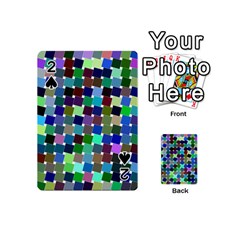 Geometric Background Colorful Playing Cards Double Sided (mini)