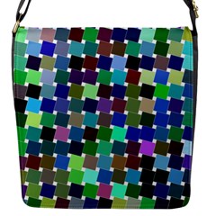 Geometric Background Colorful Flap Closure Messenger Bag (s)