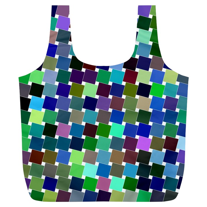 Geometric Background Colorful Full Print Recycle Bag (XL)