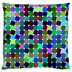 Geometric Background Colorful Large Flano Cushion Case (one Side) by HermanTelo