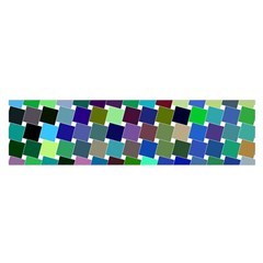 Geometric Background Colorful Satin Scarf (oblong)