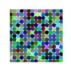 Geometric Background Colorful Small Satin Scarf (square)