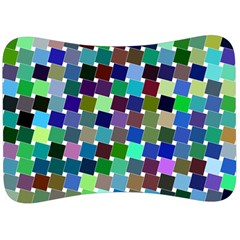 Geometric Background Colorful Velour Seat Head Rest Cushion