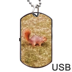 Squirrel Dog Tag USB Flash (One Side)