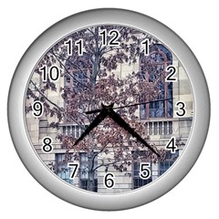 Bowling Green State University Wall Clock (silver) by Riverwoman