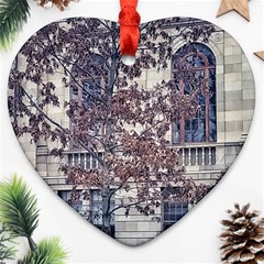 Bowling Green State University Heart Ornament (two Sides) by Riverwoman