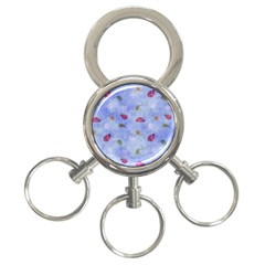 Ladybug Blue Nature 3-ring Key Chain