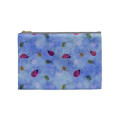 Ladybug Blue Nature Cosmetic Bag (medium) by HermanTelo