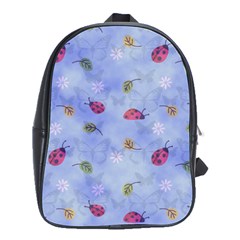 Ladybug Blue Nature School Bag (large)