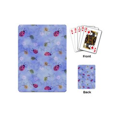 Ladybug Blue Nature Playing Cards (mini) by HermanTelo