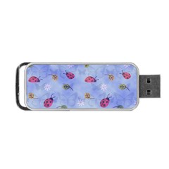 Ladybug Blue Nature Portable Usb Flash (two Sides) by HermanTelo