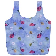 Ladybug Blue Nature Full Print Recycle Bag (xl)