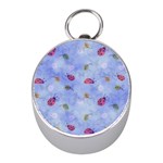 Ladybug Blue Nature Mini Silver Compasses Front