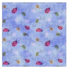 Ladybug Blue Nature Large Satin Scarf (square) by HermanTelo