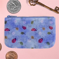 Ladybug Blue Nature Large Coin Purse