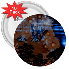 Landscape Woman Magic Evening 3  Buttons (10 Pack)  by HermanTelo