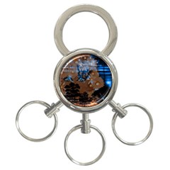 Landscape Woman Magic Evening 3-ring Key Chain by HermanTelo