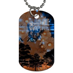 Landscape Woman Magic Evening Dog Tag (two Sides)