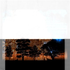 Landscape Woman Magic Evening Rectangular Jigsaw Puzzl by HermanTelo