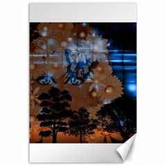 Landscape Woman Magic Evening Canvas 24  X 36  by HermanTelo