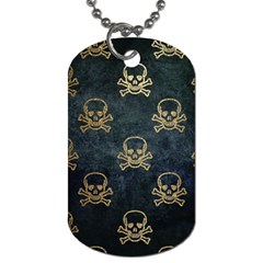 Golden Glitter Skeleton Gothic Dog Tag (one Side) by HermanTelo