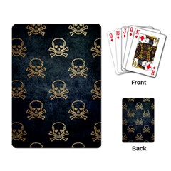 Golden Glitter Skeleton Gothic Playing Cards Single Design by HermanTelo