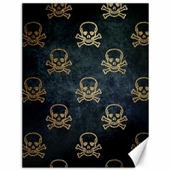 Golden Glitter Skeleton Gothic Canvas 12  X 16 