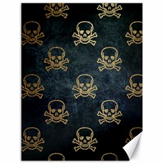 Golden Glitter Skeleton Gothic Canvas 18  X 24 