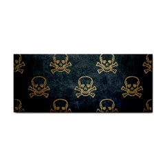 Golden Glitter Skeleton Gothic Hand Towel by HermanTelo