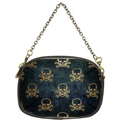 Golden Glitter Skeleton Gothic Chain Purse (one Side) by HermanTelo