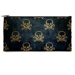 Golden Glitter Skeleton Gothic Pencil Cases by HermanTelo