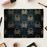 Golden Glitter Skeleton Gothic Cosmetic Bag (XL) Front