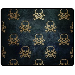 Golden Glitter Skeleton Gothic Fleece Blanket (medium) 