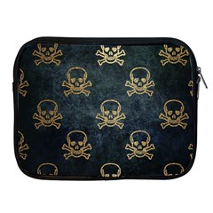 Golden Glitter Skeleton Gothic Apple Ipad 2/3/4 Zipper Cases by HermanTelo