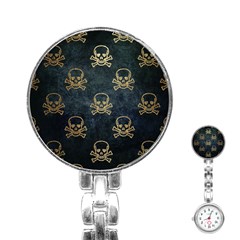 Golden Glitter Skeleton Gothic Stainless Steel Nurses Watch