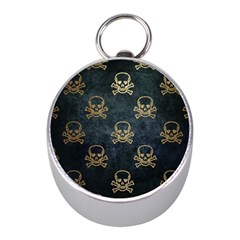 Golden Glitter Skeleton Gothic Mini Silver Compasses