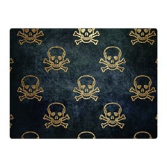 Golden Glitter Skeleton Gothic Double Sided Flano Blanket (mini) 