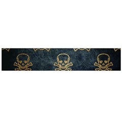 Golden Glitter Skeleton Gothic Large Flano Scarf  by HermanTelo