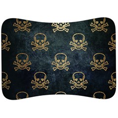 Golden Glitter Skeleton Gothic Velour Seat Head Rest Cushion