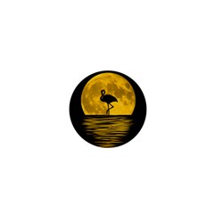 Moon Reflection Flamenco Animal 1  Mini Buttons by HermanTelo